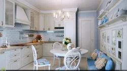 White kitchen in Provence style interior