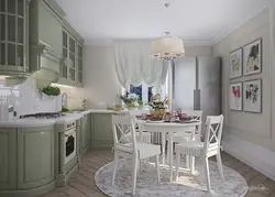 White kitchen in Provence style interior