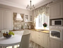 White Kitchen In Provence Style Interior