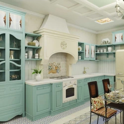 White Kitchen In Provence Style Interior