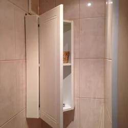 Photo corner cabinet in the bathroom