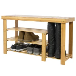Shoe Shelves In The Hallway Made Of Wood, Photos Of Your Own