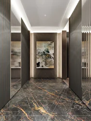 Marble floor in the hallway photo