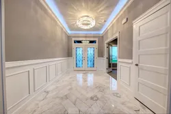 Marble floor in the hallway photo