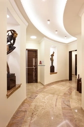 Marble floor in the hallway photo