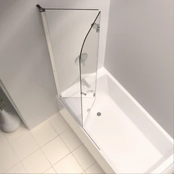 Glass curtain for the bathroom in the interior