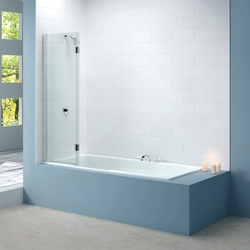 Glass curtain for the bathroom in the interior