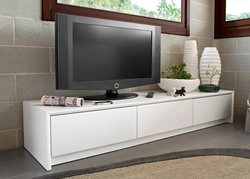 Long TV stands in the living room photo modern