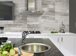 Kitchen apron made of tiles 60 by 60 photo
