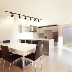 Track ceiling in the kitchen photo