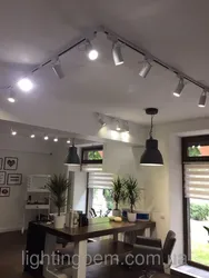 Track ceiling in the kitchen photo