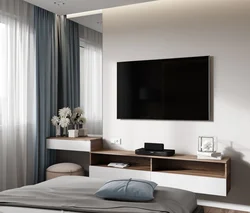 Modern consoles in the bedroom photo