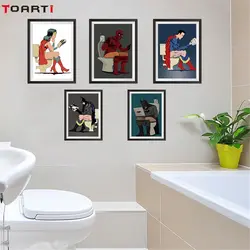 Posters in the bathroom photo