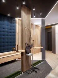 Slats In The Interior Of The Hallway On The Wall