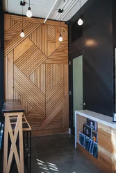 Slats In The Interior Of The Hallway On The Wall