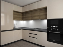 Kitchen with a smooth facade photo