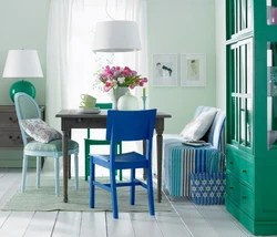 Colored Chairs In The Kitchen Interior