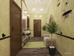 Hallway pistachio color interior photo
