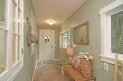 Hallway pistachio color interior photo