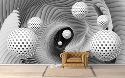 Wallpaper balls in the kitchen photo
