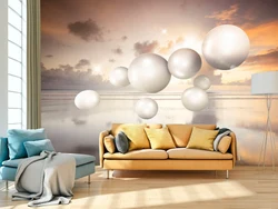 Wallpaper balls in the kitchen photo
