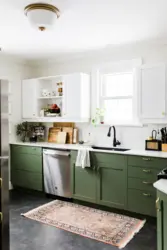 Budbin IKEA kitchen green in the interior photo