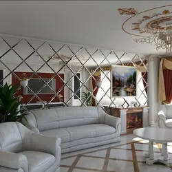 Mirror mosaic in the living room photo