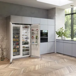 Double door refrigerator photo in the kitchen
