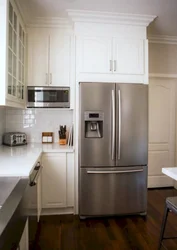 Double door refrigerator photo in the kitchen