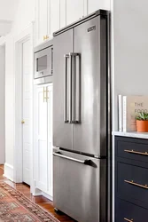 Double door refrigerator photo in the kitchen