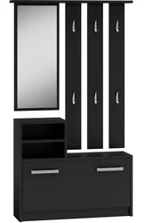 Hallway closet with mirror and hanger photo