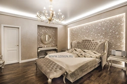 Decorative Plaster In The Bedroom Photo