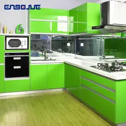 Corner kitchen design green
