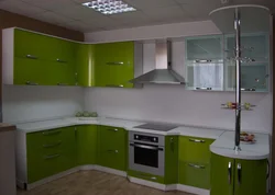 Künc Mətbəx Dizaynı Yaşıl