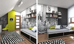 White bedroom design for teenager