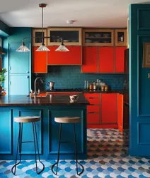Kitchen design dark with bright