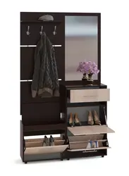 Hallway Wardrobe And Shoe Rack With Mirror Photo