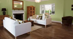 Living Room Interior With Red Floor