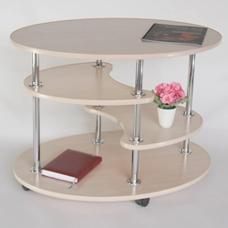 Coffee table on wheels for the living room photo