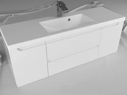 Sink with bathroom cabinet 80 cm photo