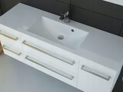 Hammom Shkafi Bilan Lavabo 80 Sm Fotosurat