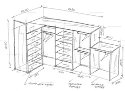 Расмҳо ва диаграммаҳои аксҳои утоқи либоспӯшии DIY