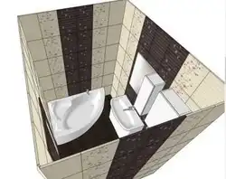 Design project laying out tiles in the bathroom