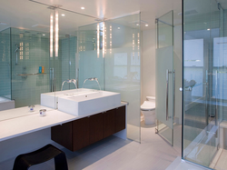 Bathroom design with glass photo