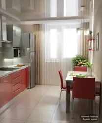 Інтэр'ер кухні 8 м з балконам