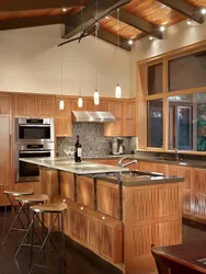 Kitchen interior decoration with wood