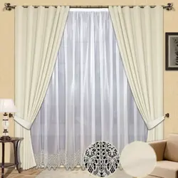 Inexpensive ready-made curtains for the bedroom photo