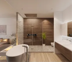 Light bath design with wood