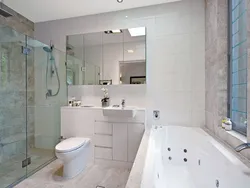 Shower and bath in one room photo