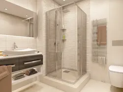 Shower and bath in one room photo